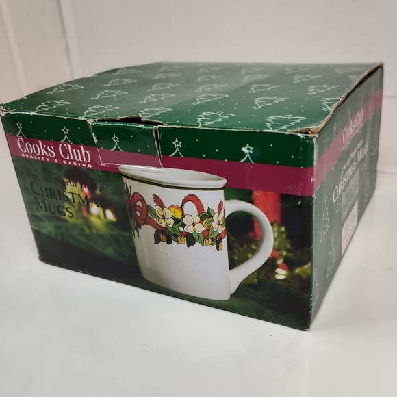 Cooks Club Christmas Mugs  4 pc Set  North Wales - Picture 1 of 11